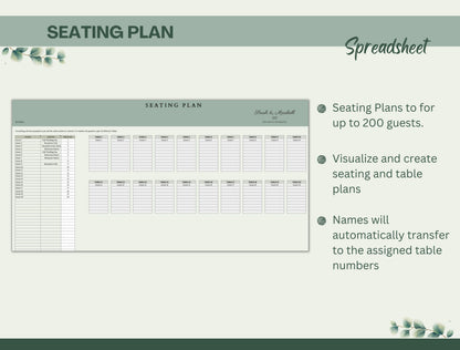 Digital Wedding Planner Spreadsheet