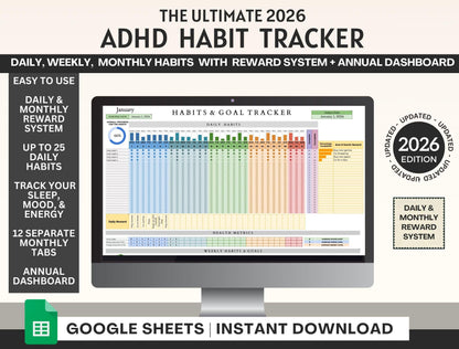 2026 ADHD Habit Tracker